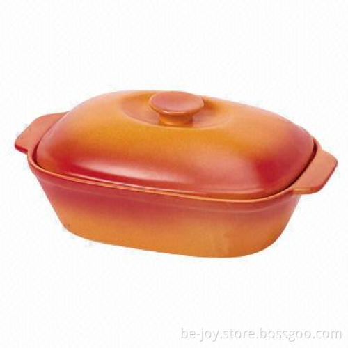 Square Ceramic Plate with Handle and Lid, Various Colors are Available, OEM Orders are Welcome